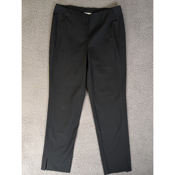 J Jill Women's Pants Ponte Slim Leg Size Medium Black Pull On Stretch Basics - Picture 1 of 11